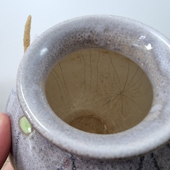 Vintage 1980s Purple Ultra Violet Vase West German 14 cm H - Picture 9 of 10